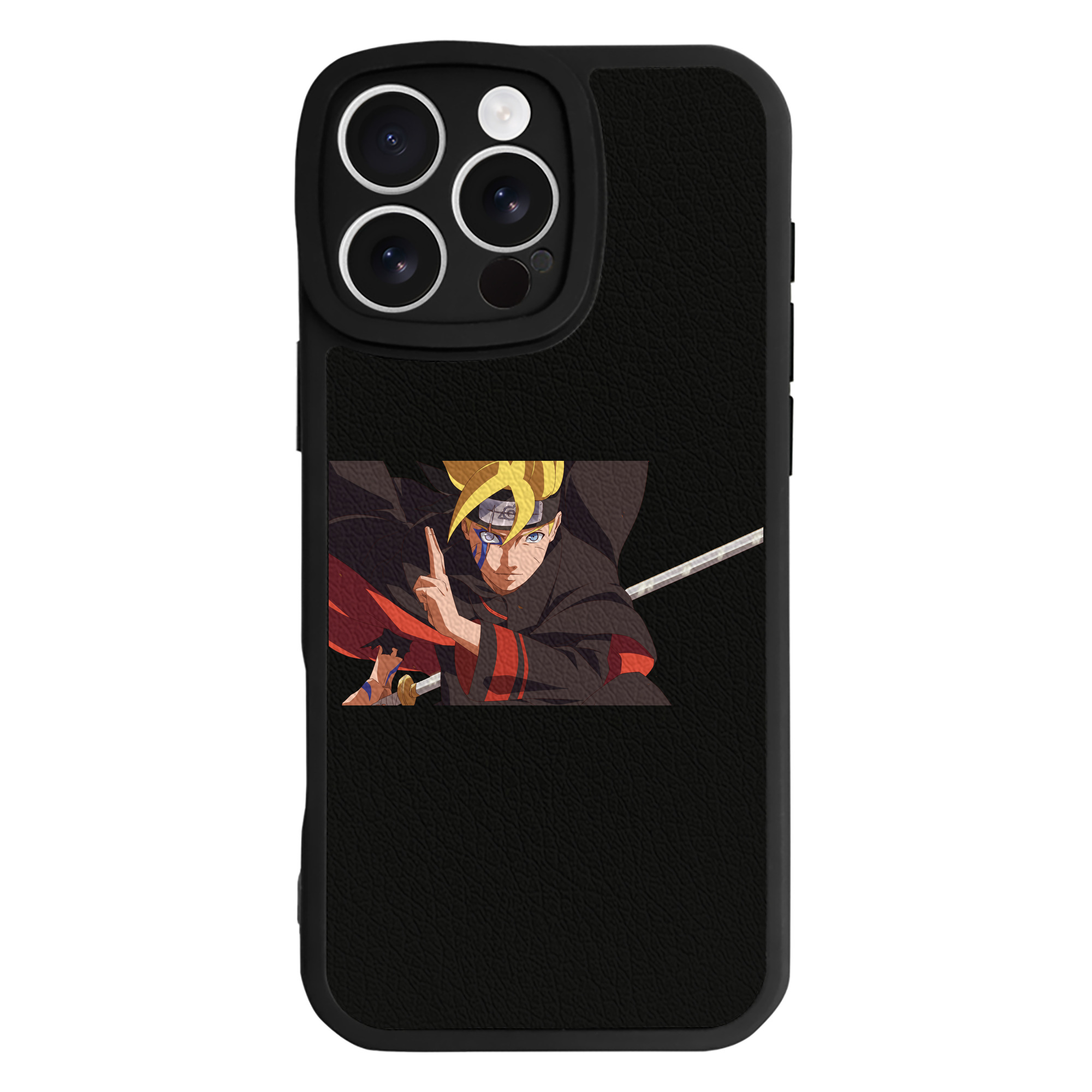 （画像用） NARUTO -ナルト- うずまき ボルト Uzumaki Boruto 【iPhone 16シリーズ対応】シリコンスマホケース（レザー調） 材質：シリコン